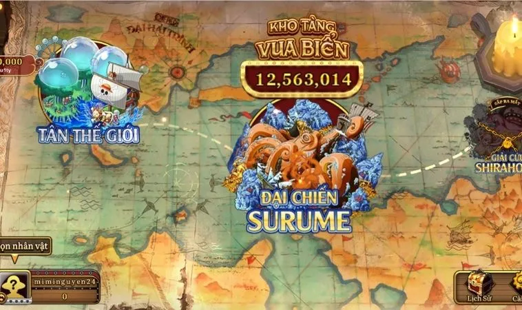 Bản đồ trong game Bắn Cá Đại Hải Trình tại 12Bet