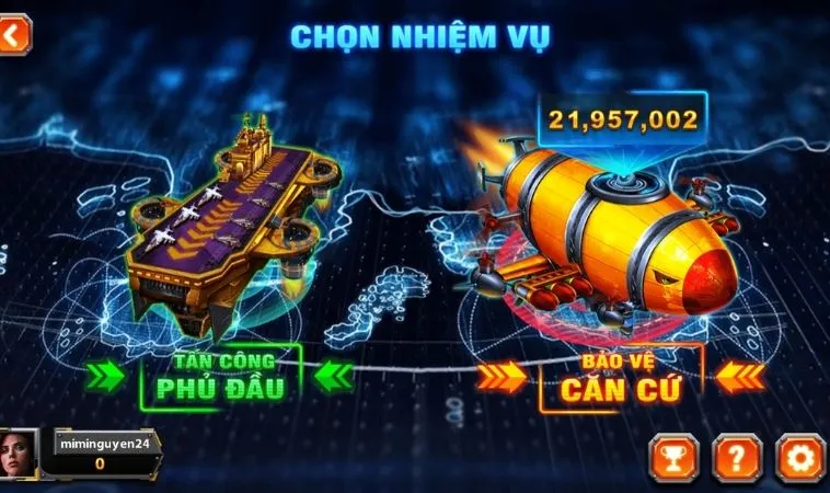 Bí Quyết Chinh Phục Bắn Cá Đại Chiến B52 Tại 12Bet Thành Công 2 Chọn nhiệm vụ trong game Bắn Cá Đại Chiến B52 tại 12Bet