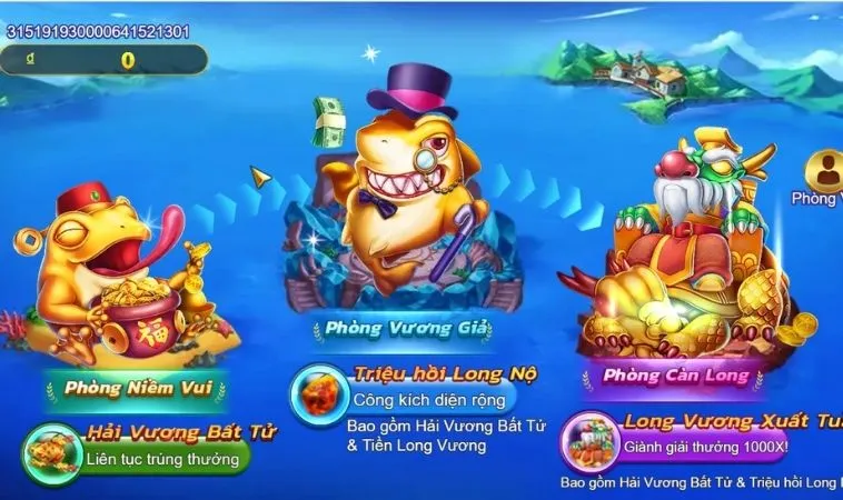 Hướng Dẫn Cách Chơi Bắn Cá Royal Fishing Tại 12Bet Để Thắng Lớn 2 Các phòng chơi trong Bắn Cá Royal Fishing Tại 12Bet