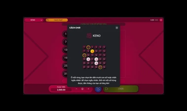 Cách Chơi Game Nhanh Keno Tại 12Bet Để Thắng Lớn Hấp Dẫn 1 Keno tại 12Bet