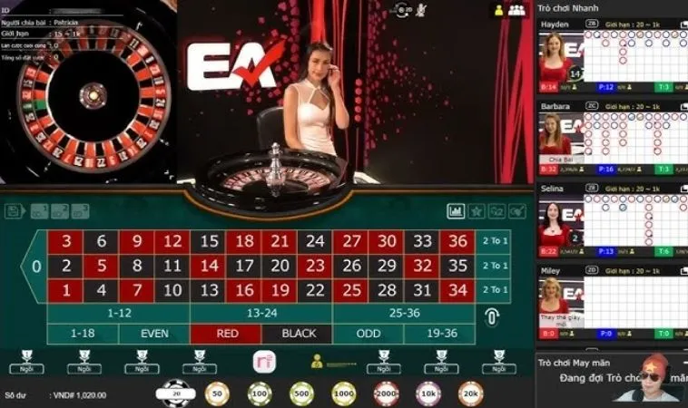 Hướng Dẫn Cách Chơi Roulette Tại Nhà Cái 12Bet Dành Cho Người Mới 2 Giao diện đặt cược Roulette Tại Nhà Cái 12Bet