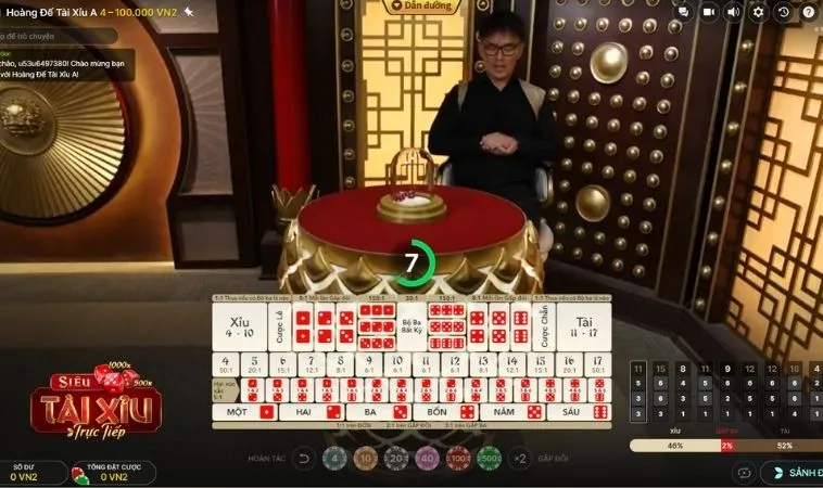 Hướng Dẫn Cách Chơi Tài Xỉu Tại 12Bet Dành Cho Tân Thủ 2 Bàn cược Tài Xỉu Tại 12Bet