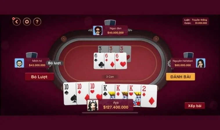 Hướng Dẫn Cách Chơi Tiến Lên Miền Nam 12Bet Để Thắng Lớn 2 Bàn chơi Tiến Lên Miền Nam 12Bet