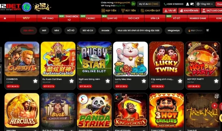 Nổ Hũ Tại 12Bet: Săn Jackpot Tiền Tỷ Với Vòng Quay May Mắn 1 Sảnh Nổ Hũ Tại 12Bet quy tụ nhiều trò chơi hấp dẫn